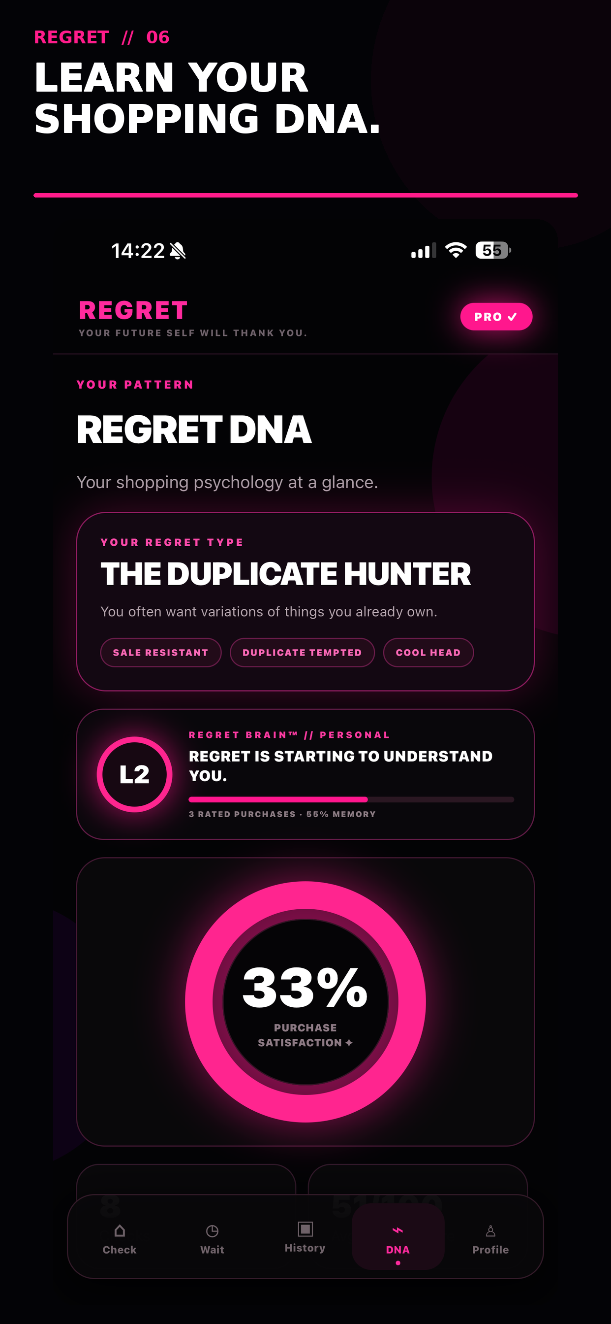 REGRET DNA